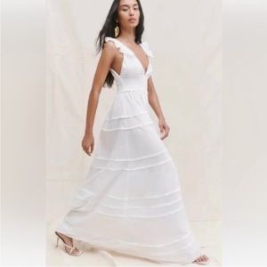 Reformation ivory Hampton Dress Size 2